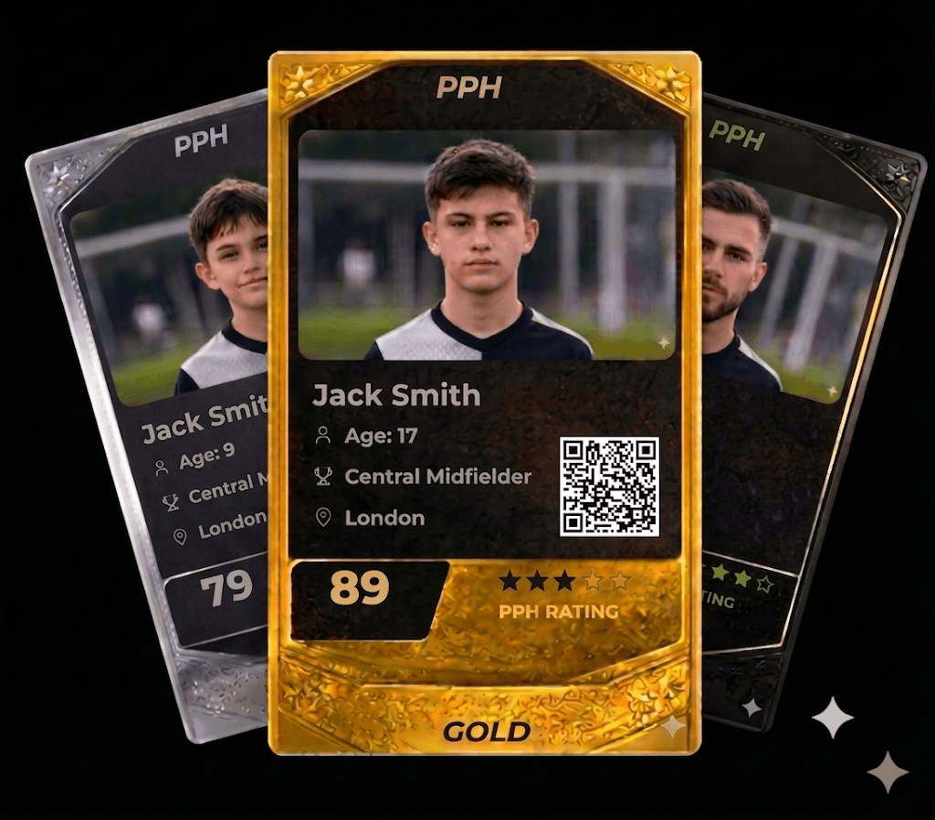 Share your profile with scouts, clubs, coaches, and the wider football network.